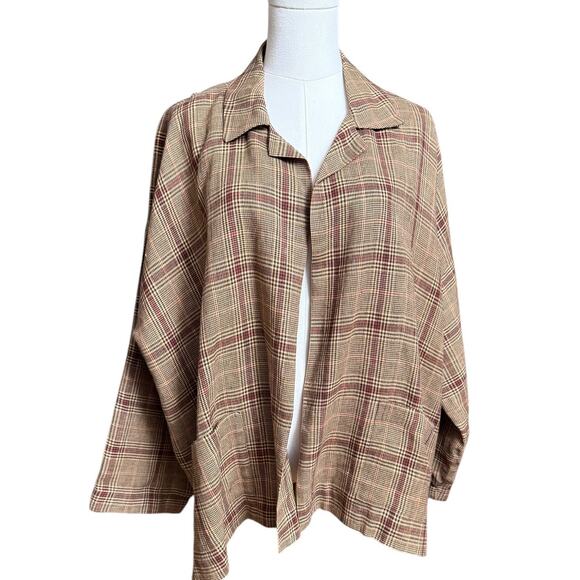 Eskandar For Saks Fifth Avenue Linen Jacket Made in England Size 1 Kimono Style